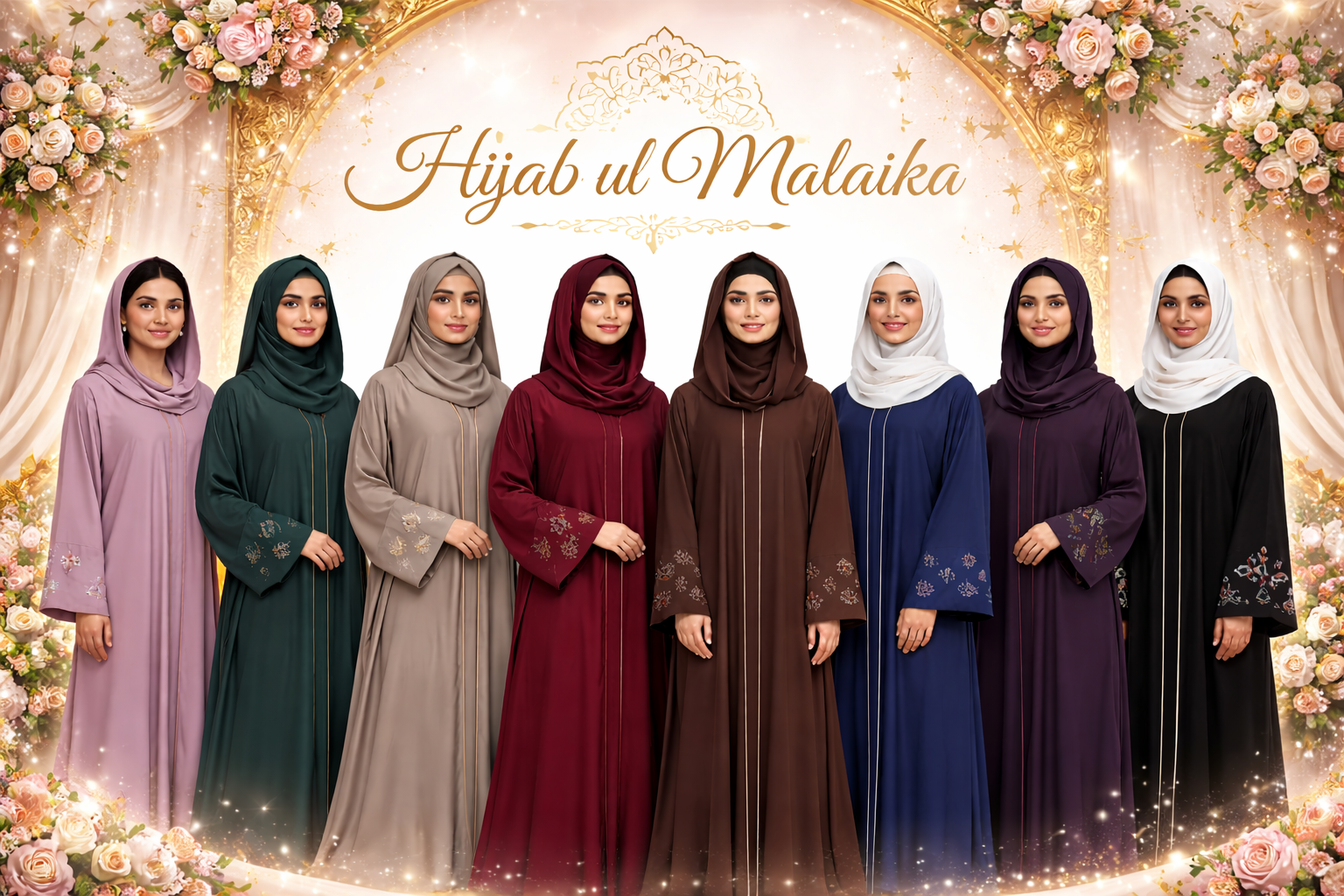 Elegant hijabs in a luxe setting